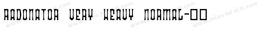 Radonator Very Heavy Normal字体转换